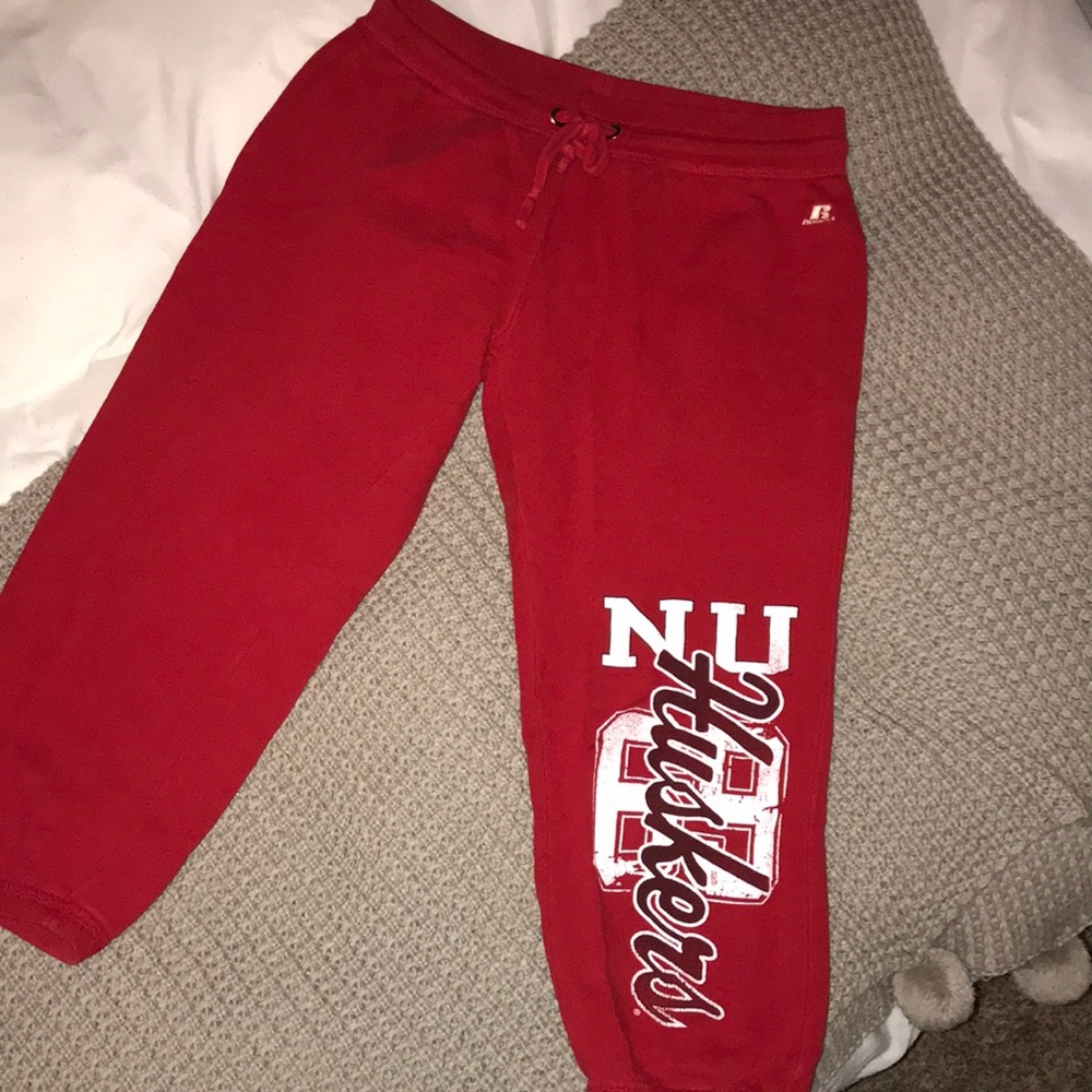 Nebraska huskers cornhuskers sweat pants NU Capri